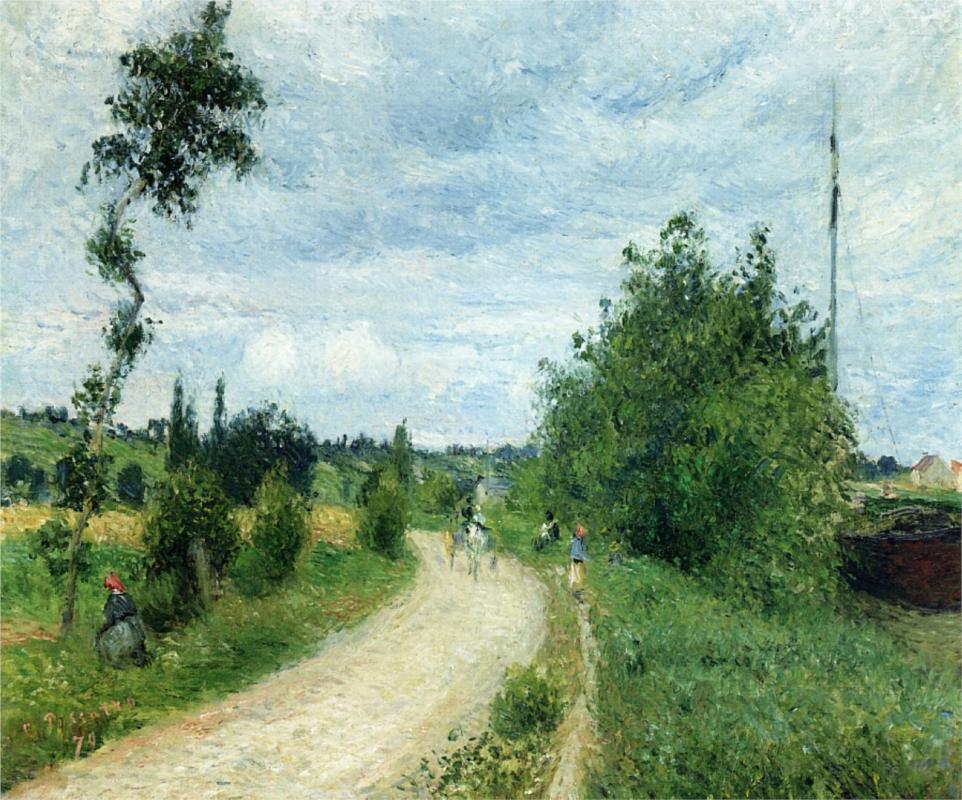 The Auvers Road, Pontoise - Camille Pissarro Paintings